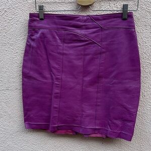 Purple Leather Women's Skirt